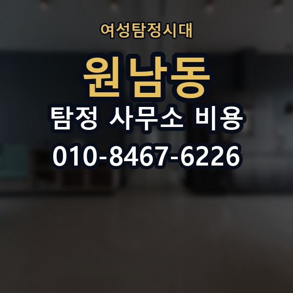 원남동 탐정 사무소 비용 안내를 이해하기 쉽게 정리