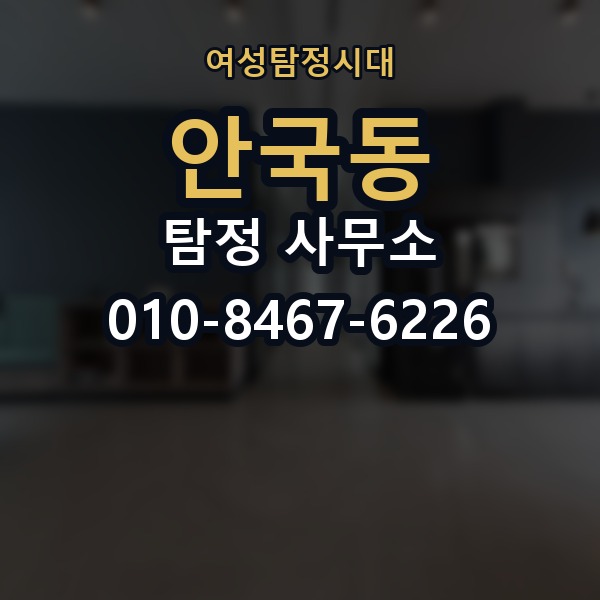 안국동 탐정 사무소 서비스 진행 순서 정리