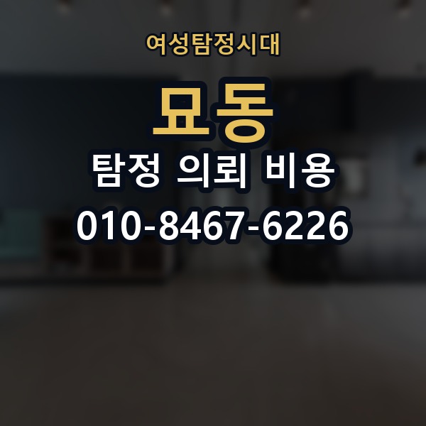 묘동 탐정 의뢰 비용 산정에 자주 쓰이는 방식