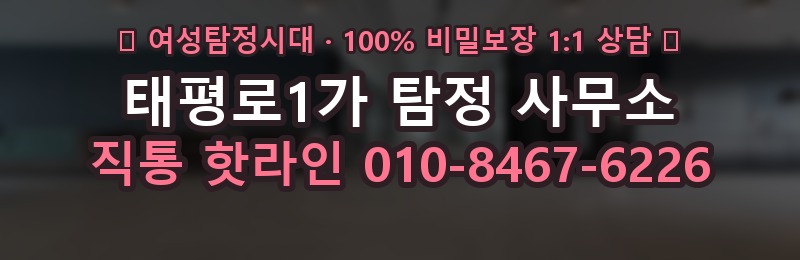 태평로1가 탐정 사무소 상담 배너