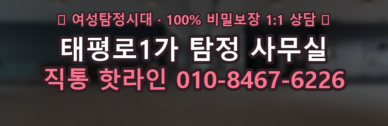태평로1가 탐정 사무실 상담 배너