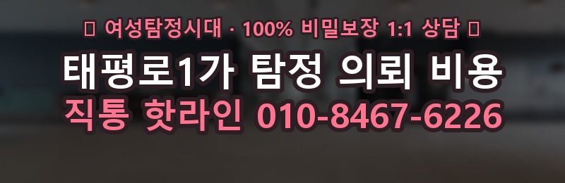 태평로1가 탐정 의뢰 비용 상담 배너