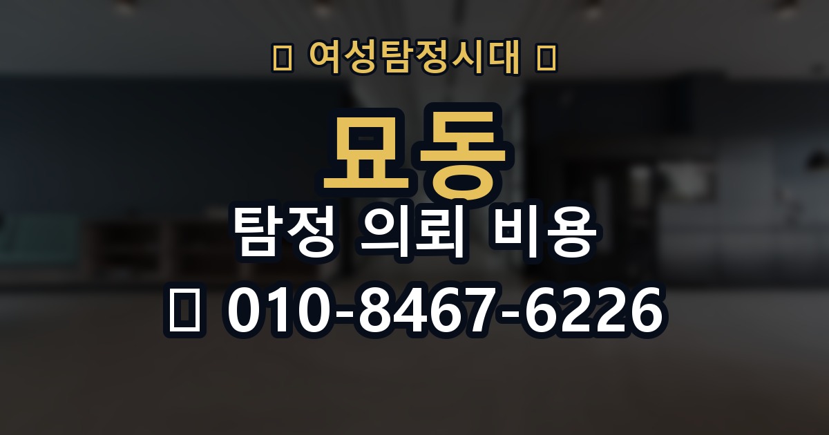 묘동 탐정 의뢰 비용 산정에 자주 쓰이는 방식