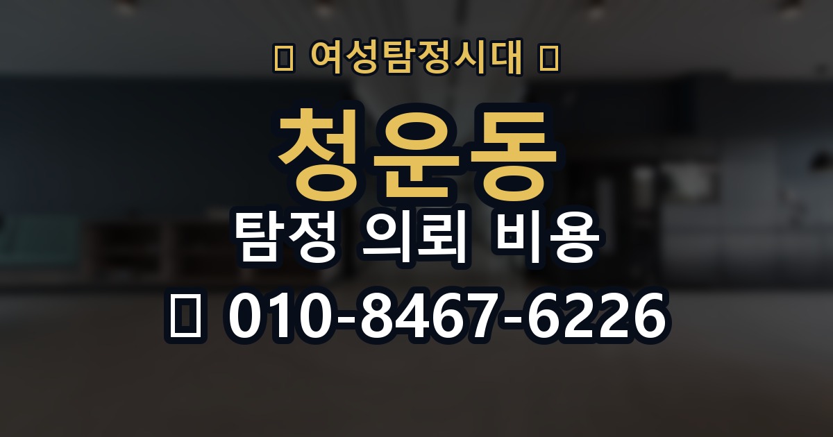 청운동 탐정 의뢰 비용 책정에 영향을 주는 항목