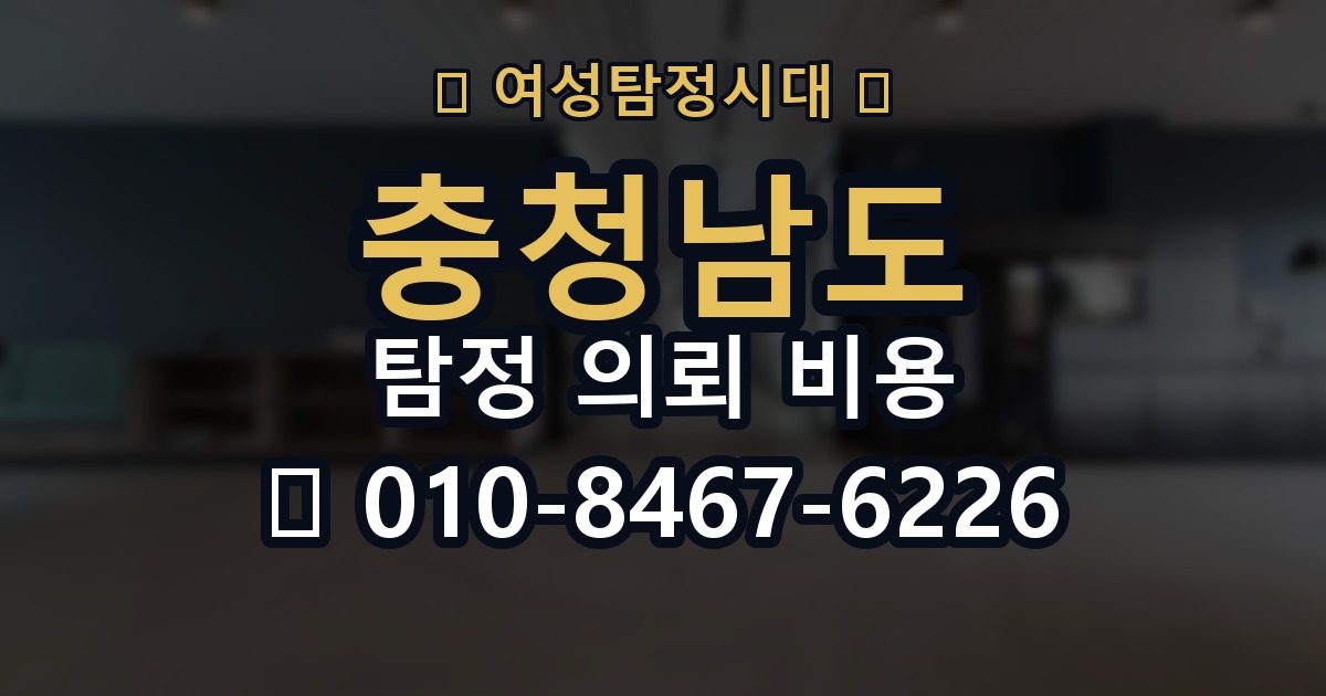 충청남도 탐정 의뢰 비용 의뢰 전에 점검해야 할 사항